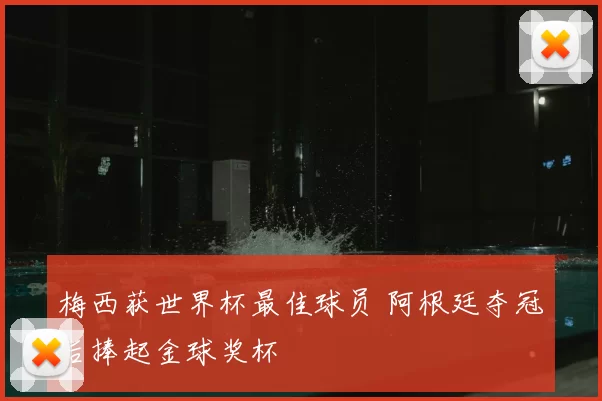 梅西获世界杯最佳球员 阿根廷夺冠后捧起金球奖杯